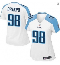 Womens Tennessee Titans #98 Brian Orakpo White Road Stitched NFL Nike Game Jersey