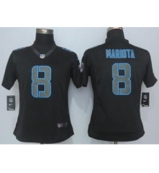 nike women nfl jerseys tennessee titans 8 mariota black[nike impact limited][mariota]