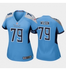 women isaiah wilson tennessee titans light blue game jersey 