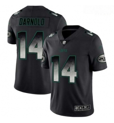 Jets 14 Sam Darnold Black Men Stitched Football Vapor Untouchable Limited Smoke Fashion Jersey