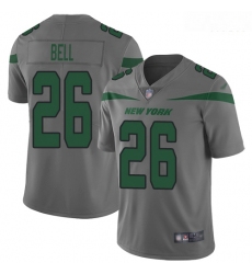 Jets 26 Le 27Veon Bell Gray Men Stitched Football Limited Inverted Legend Jersey