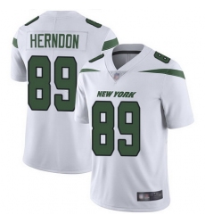 Jets #89 Chris Herndon White Men Stitched Football Vapor Untouchable Limited Jersey