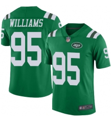 Jets 95 Quinnen Williams Green Men Stitched Football Limited Rush Jersey