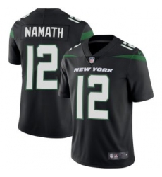 Men New York Jets 12 Joe Namath Black 2019 Vapor Untouchable Limited Stitched Jersey