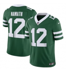 Men New York Jets 12 Joe Namath Green 2024 F U S E  Vapor Limited Stitched Jersey