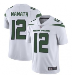 Men New York Jets 12 Joe Namath White 2019 Vapor Untouchable Limited Stitched Jersey