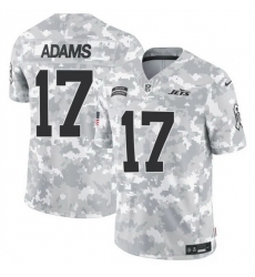 Men New York Jets 17 Davante Adams 2024 F U S E Arctic Camo Salute To Service Limited Stitched Football Jersey