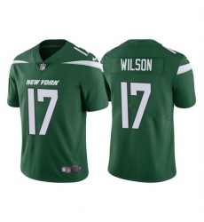 Men New York Jets 17 Garrett Wilson 2022 Green Vapor Untouchable Limited Stitched jersey