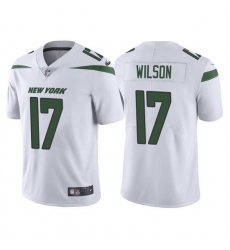Men New York Jets 17 Garrett Wilson 2022 White Vapor Untouchable Limited Stitched jersey