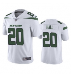 Men New York Jets 20 Breece Hall 2022 White Vapor Untouchable Limited Stitched Jersey