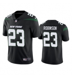 Men New York Jets 23 James Robinson Black Vapor Untouchable Limited Stitched Jersey