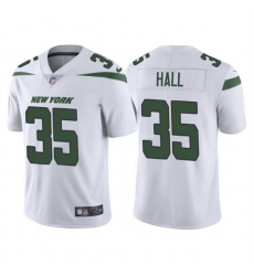 Men New York Jets 35 Breece Hall 2022 White Vapor Untouchable Limited Stitched jersey