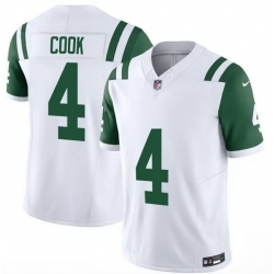 Men New York Jets 4 Brady Cook White 2025 F U S E  Classic Alternate Vapor Untouchable Limited Stitched Jersey