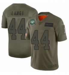 Men New York Jets 44 Harvey Langi Limited Camo 2019 Salute to Service Football Jersey