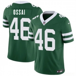 Men New York Jets  46 Joseph Ossai Green 2026 F U S E  Vapor Untouchable Limited Stitched Jersey