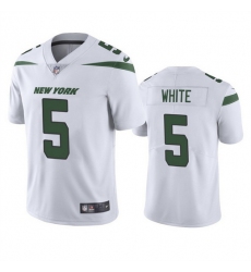 Men New York Jets 5 Mike White White Vapor Untouchable Limited Stitched Jersey