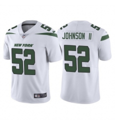 Men New York Jets 52 Jermaine Johnson II 2022 White Vapor Untouchable Limited Stitched jersey