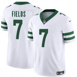 Men New York Jets 7 Justin Fields White 2025 F U S E  Vapor Untouchable Limited Stitched Jersey