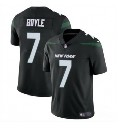 Men New York Jets 7 Tim Boyle Black Vapor Untouchable Limited Stitched Jersey