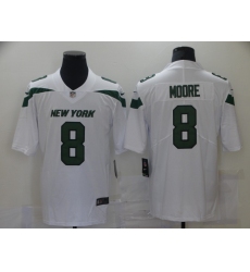 Men New York Jets 8 Elijah Moore Nike Gotham White 2021 Vapor Untouchable Jersey