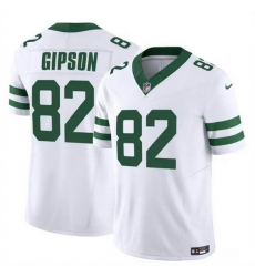 Men New York Jets 82 Xavier Gipson 2023 F U S E  White Throwback Vapor Untouchable Limited Stitched Jersey