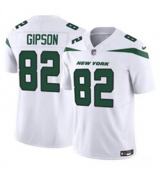 Men New York Jets 82 Xavier Gipson 2023 F U S E  White Vapor Untouchable Limited Stitched Jersey