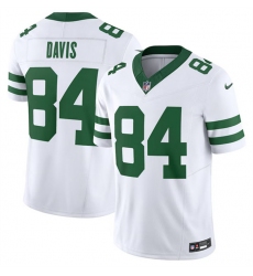 Men New York Jets 84 Corey Davis White 2023 F U S E  Vapor Limited Throwback Stitched Football Jersey