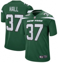 Men New York Jets Bryce Hall #37 Green Vapor Limited Stitched Football Jersey