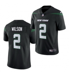 Men Nike New York Jets #2 Zach Wilson Black Vapor Limited Jersey