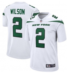 Men Nike New York Jets #2 Zach Wilson White Vapor Limited Jersey