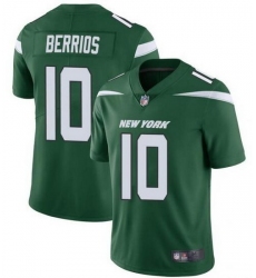 Men's New York Jets #10 Braxton Berrios Green Vapor Untouchable Limited Stitched Jersey