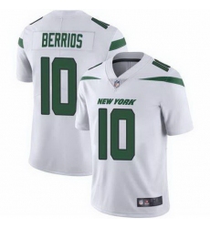 Men's New York Jets #10 Braxton Berrios White Vapor Untouchable Limited Stitched Jersey