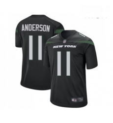 Mens New York Jets 11 Robby Anderson Game Black Alternate Football Jersey