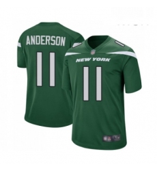 Mens New York Jets 11 Robby Anderson Game Green Team Color Football Jersey