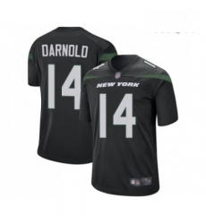 Mens New York Jets 14 Sam Darnold Game Black Alternate Football Jersey
