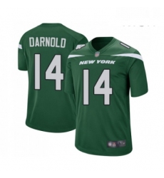 Mens New York Jets 14 Sam Darnold Game Green Team Color Football Jersey