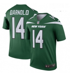 Mens New York Jets 14 Sam Darnold Nike Green Legend Player Jersey