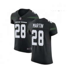 Mens New York Jets 28 Curtis Martin Black Alternate Vapor Untouchable Elite Player Football Jersey