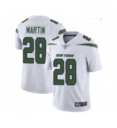 Mens New York Jets 28 Curtis Martin White Vapor Untouchable Limited Player Football Jersey