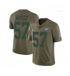 Mens New York Jets 57 CJ Mosley Limited Olive 2017 Salute to Service Football Jersey