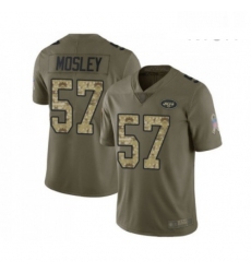 Mens New York Jets 57 CJ Mosley Limited Olive Camo 2017 Salute to Service Football Jersey