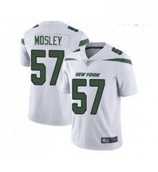 Mens New York Jets 57 CJ Mosley White Vapor Untouchable Limited Player Football Jersey