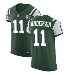 Mens Nike New York Jets 11 Robby Anderson Elite Green Team Color NFL Jersey