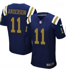 Mens Nike New York Jets 11 Robby Anderson Elite Navy Blue Alternate NFL Jersey