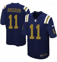 Mens Nike New York Jets 11 Robby Anderson Game Navy Blue Alternate NFL Jersey
