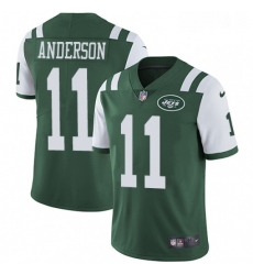 Mens Nike New York Jets 11 Robby Anderson Green Team Color Vapor Untouchable Limited Player NFL Jersey