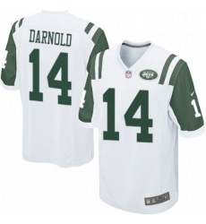 Mens Nike New York Jets 14 Sam Darnold Game White NFL Jersey