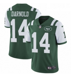 Mens Nike New York Jets 14 Sam Darnold Green Team Color Vapor Untouchable Limited Player NFL Jersey