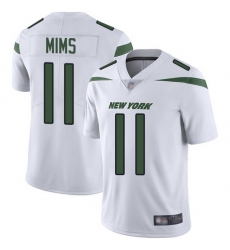 Nike Jets 11 Denzel Mim White Men Stitched NFL Vapor Untouchable Limited Jersey