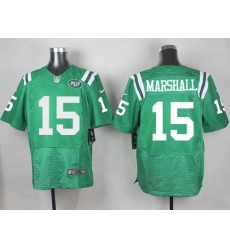 Nike Jets 15 Brandon Marshall Green Mens Stitched NFL Elite Rush Jersey